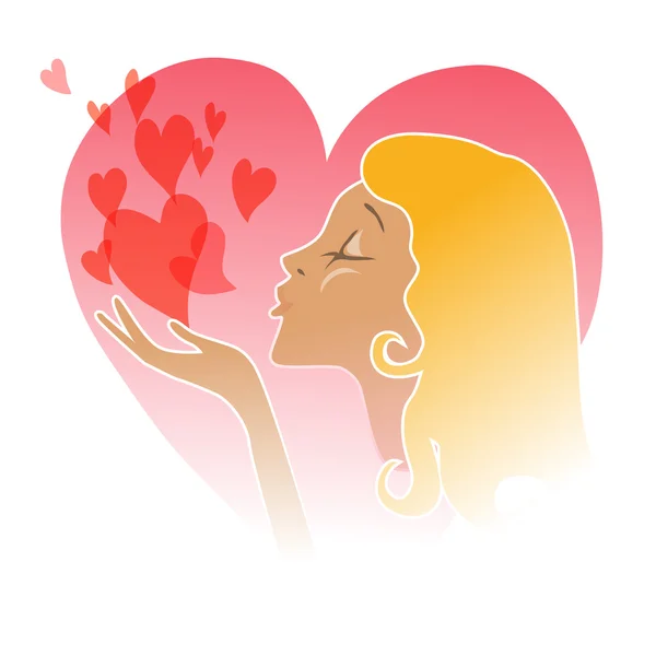 Uçan öpücük - vektör