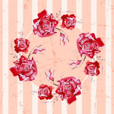 vektör el çizilmiş güller