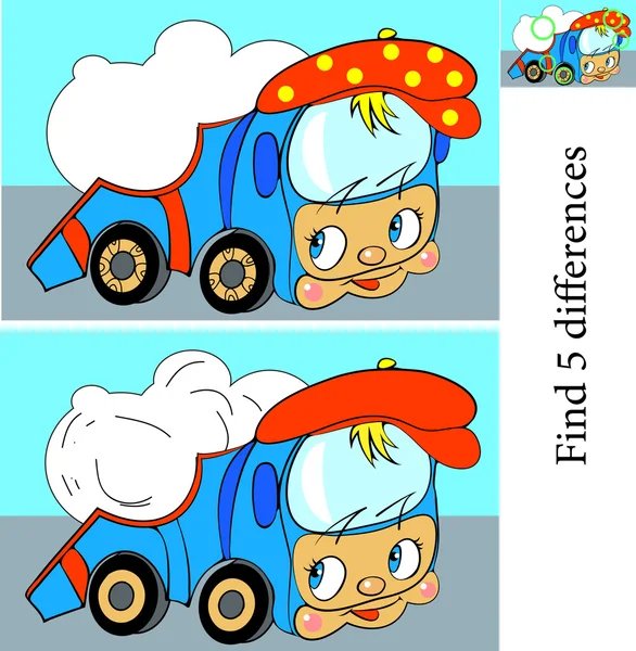 Çizgi film vektör çizim farkları bulma