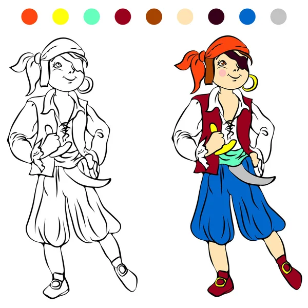 Boyama kitabı çocuklar korsan oyun