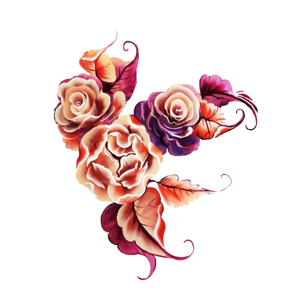 Bir kontur boyama çiçek gül