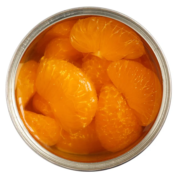 Segmente de mandarină în sirop ușor . — Fotografie, imagine de stoc