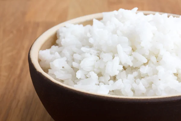 Bol de riz blanc à grains longs — Photo