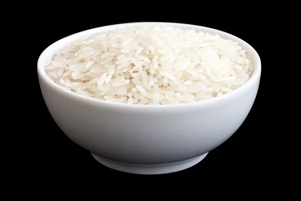 Cuenco de arroz blanco de grano largo — Foto de Stock