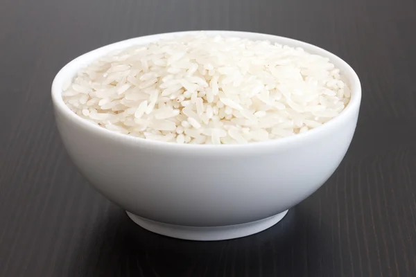 Cuenco de arroz blanco de grano largo — Foto de Stock