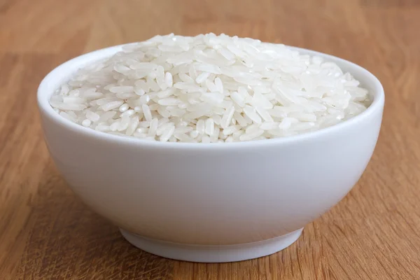 Cuenco de arroz blanco de grano largo — Foto de Stock