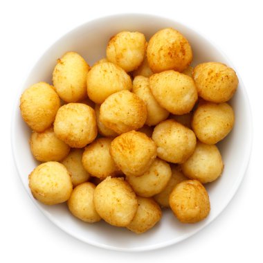 Küçük altın kızarmış patates topları.