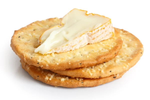 Kerek nagy sajtos keksz. — Stock Fotó
