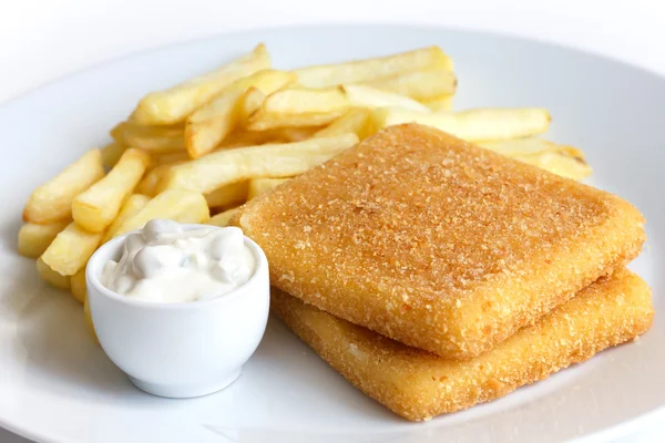 Golden fried bread crumbed cheese. — Stock Photo, Image
