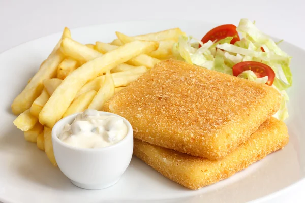 Golden fried bread crumbed cheese. — Stock Photo, Image