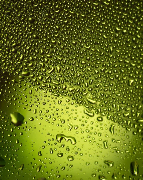 Condensation Sur Verre Vert Texture Close — Photo