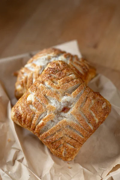 Fresh Baked Apple Turnover Paper Bag — Stock Photo, Image