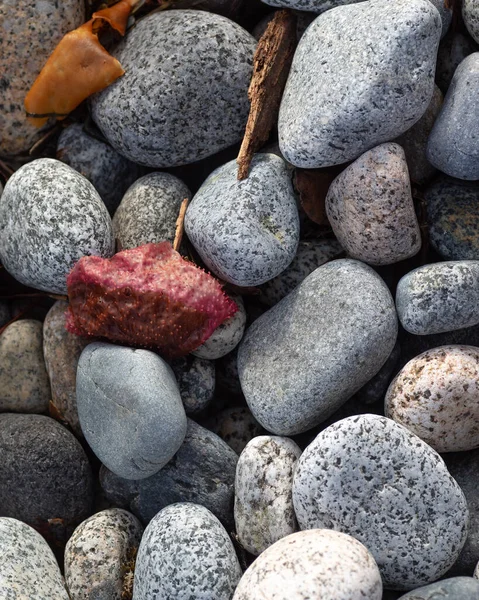 Smooth soft grey ocean rocks