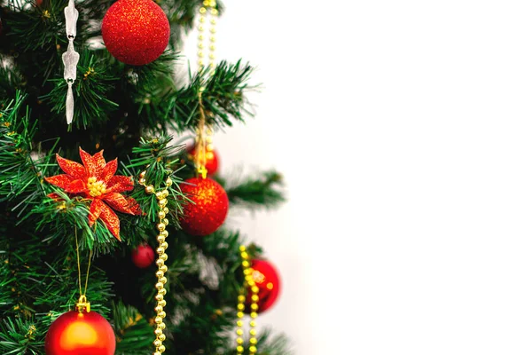 Buon Natale. Addobbi natalizi primo piano. copia spazio — Foto Stock