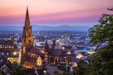 Munster Freiburg, Almanya Baden Wurttemberg Mavi Saati