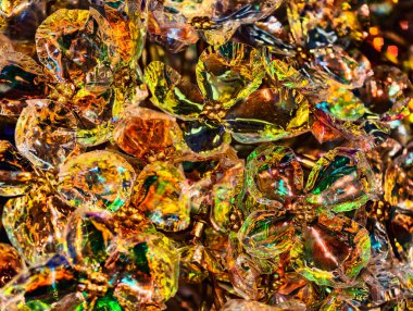 Cam parçalarından oluşan soyut bir arka plan Mutlu tatiller 