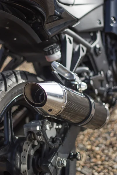 Exhaust pipe of a motorcycle. — Stock Photo, Image