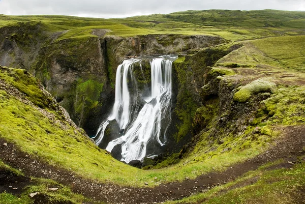 Fagrifoss waterfall — Stock Photo, Image