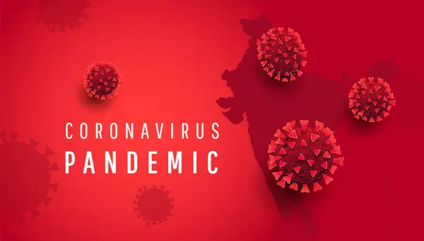 Coronavirus Covid India Map Zeigt Sich Das Coronavirus Ausgebreitet Hat — Stockvektor