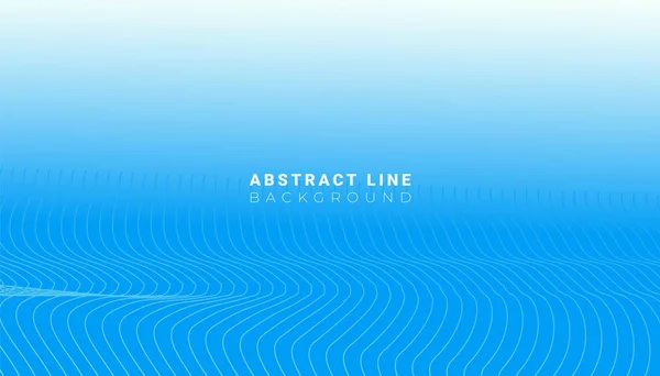Art Minimal Coulant Lignes Abstraites Vagues Blanches Sur Fond Bleu — Image vectorielle