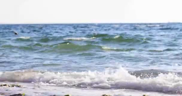 Landschaft Blick auf Strände Meer im Sommer Tag. Reisesommerkonzept. Urlaub am Strand. Strand Sand und Himmel. — Stockvideo