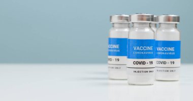 Coronavirus Sars-Cov-2 aşı laboratuarında fotokopi alanı olan anti virüs tüpleri.