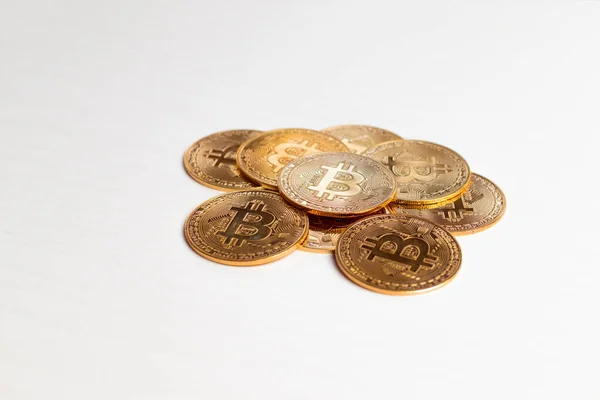 Kryptowährungskonzept. Bitcoin-Goldmünze. — Stockfoto