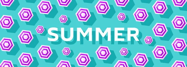 Sommer Banner Layout Vorlage Design Mit Sonnenschirm Strand Zubehör Auf — Stockvektor