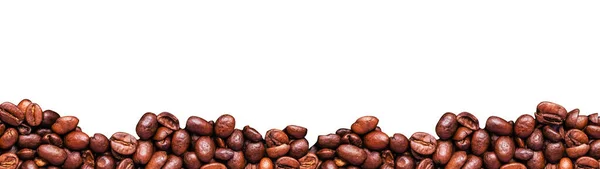 Granos de café tostados patrón de fondo, plano laico — Foto de Stock