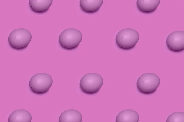 Collection of random eggs on pink background – stockfoto