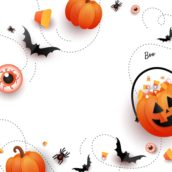 Stendardo Della Festa Halloween Modello Design Pubblicità Web Social Media — Vettoriale Stock