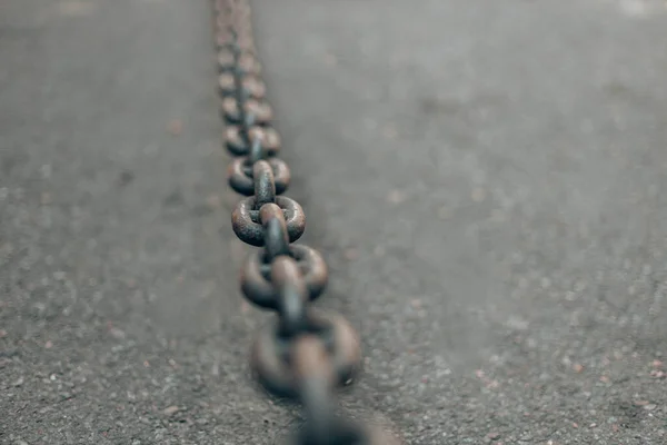 Grey Metal Chain Background Copy Space — Stock Photo, Image