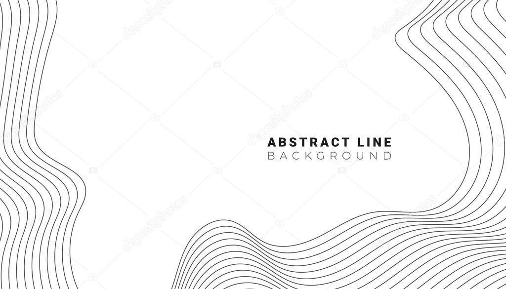 Creative minimal flowing line particles abstract wave background, smooth curvy shape dots fluid