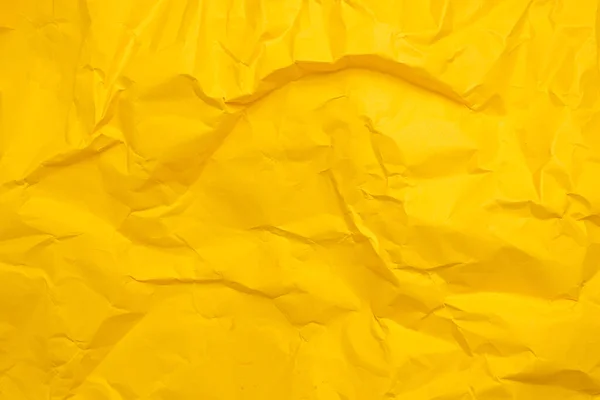 Żółty Zgnieciony Tło Tekstury Papieru Papieru Kosmicznego Tekst Papier Kruszący — Zdjęcie stockowe