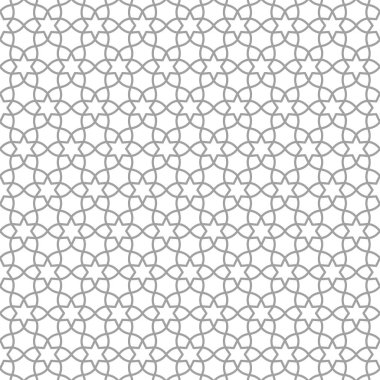 Beyaz zemin üzerinde açık gri çizgiler bulunan soyut geometrik desenler duvar kağıtları, desen dolguları ve web sayfaları için kullanılabilir. Vektör çizimi. EPS 10