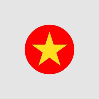 Ulusal Vietnam bayrağı, resmi renkler ve doğru orantı. Ulusal Vietnam bayrağı. Vektör çizimi. EPS10.