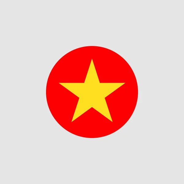 Bandera Nacional Vietnam Colores Oficiales Proporción Correcta Bandera Nacional Vietnam — Vector de stock