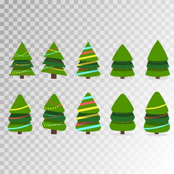 Различные рождественские елки — стоковый вектор