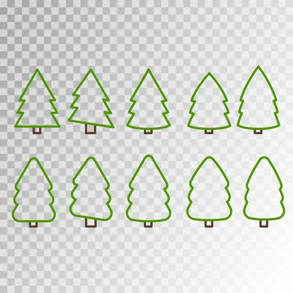 Juego de árbol de Navidad diferente — Archivo Imágenes Vectoriales