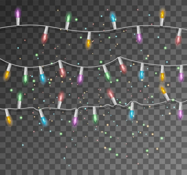 Guirlande de Noël colorée. — Image vectorielle