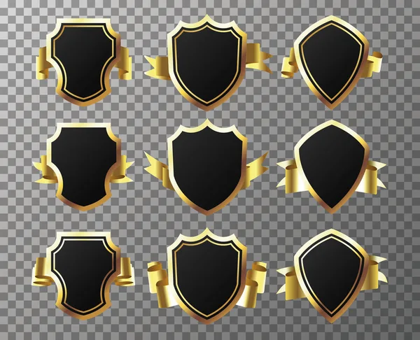 Vetor de emblemas dourados —  Vetores de Stock