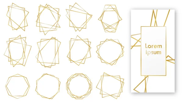 Altın çerçeve çokgen