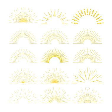 Retro güneş patlaması. Gün doğumu