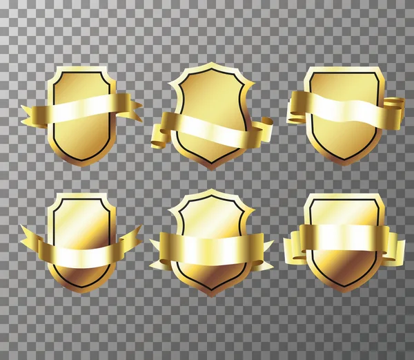 Vector gouden badges — Stockvector