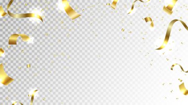 Parlak altın konfeti