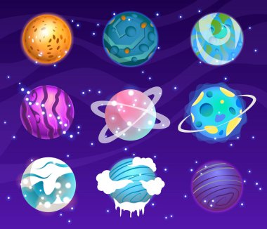 Bir dizi çizgi film gezegeni.