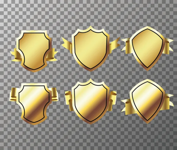 Vector gouden badges — Stockvector