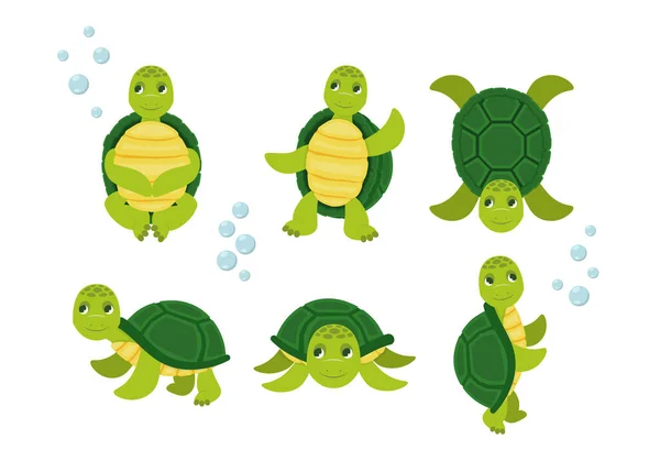 Cartoon lachende schildpad — Stockvector