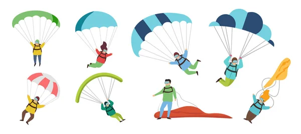 Extreme parachutespringen — Stockvector