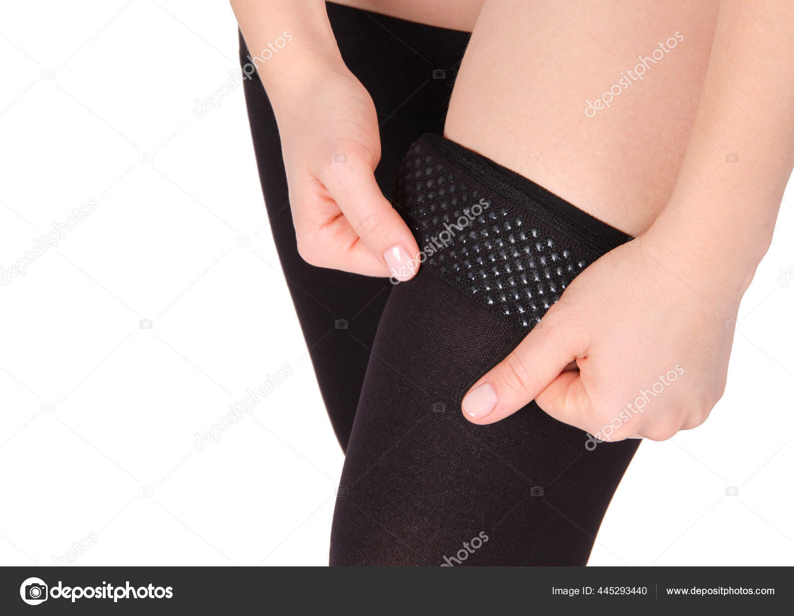 Compression Hosiery Medical Compression Stockings Tights Varicose Veins  Venouse Therapy Stock Photo by ©Med_Ved 445293440